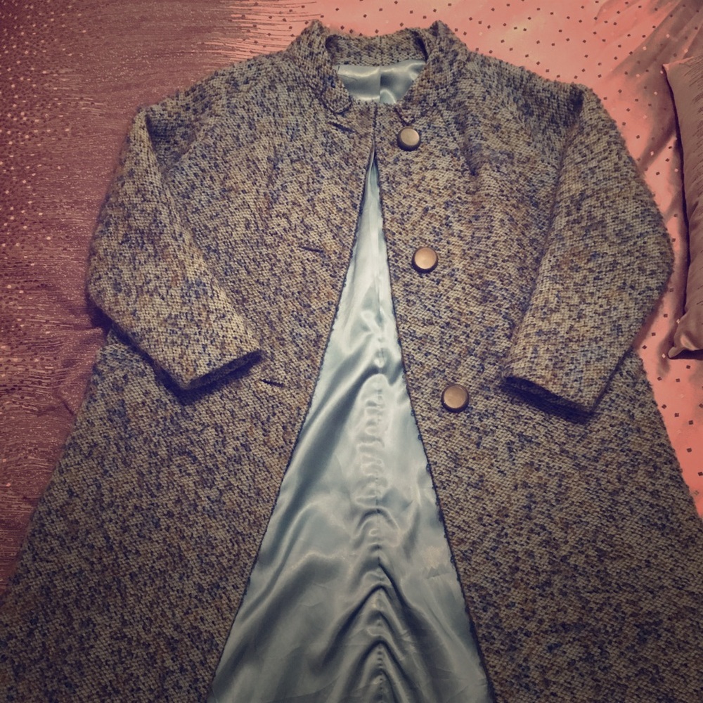 Vintage tweed 1960s swing coat